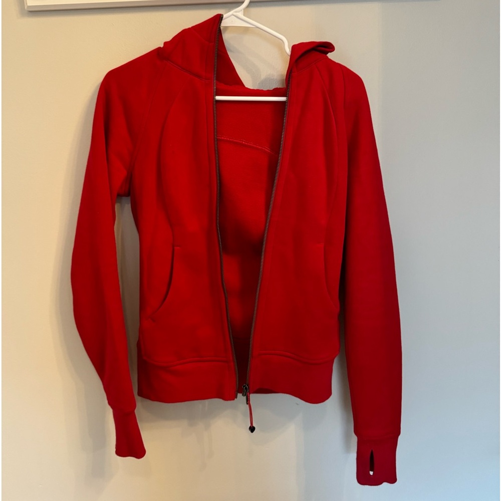 Lululemon Dark Red Scuba Full Zip Jacket Size 2 Unworn and Unwashed no tag